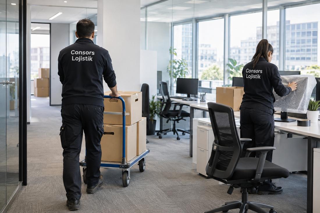 Ofis mobilyaları ve kolilerin taşınması